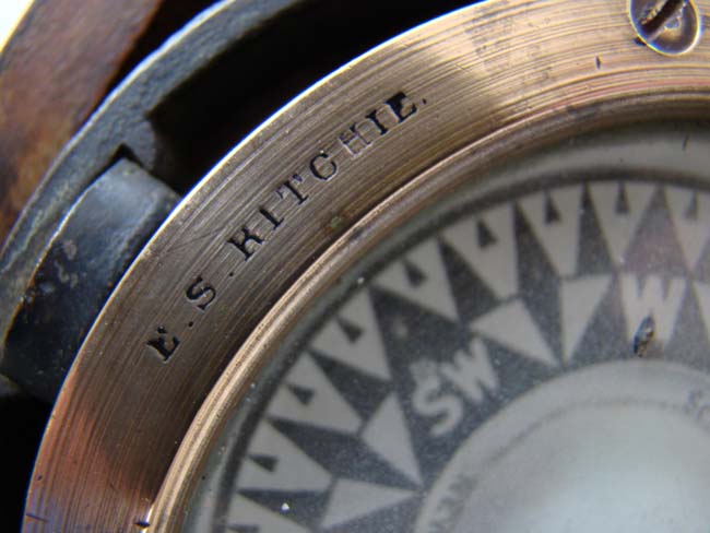 A Beautiful 19th century small boat Compass signed 'E.S. Ritchie, Boston' and retailed by Negus, New York, circa 1869 — image 4